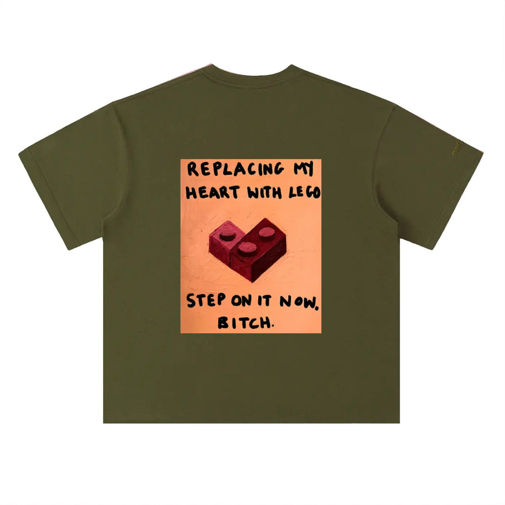 Heavyweight Drop Shoulder Cotton T-Shirt ODMPOD